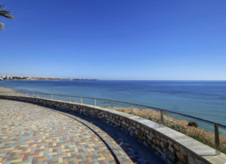 Coastal view with clear blue sky in Mil Palmeras