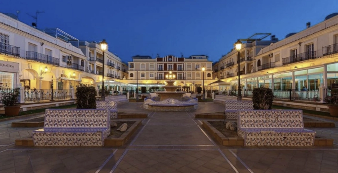 Charming plaza illuminated at dusk - Torre de La Horadada