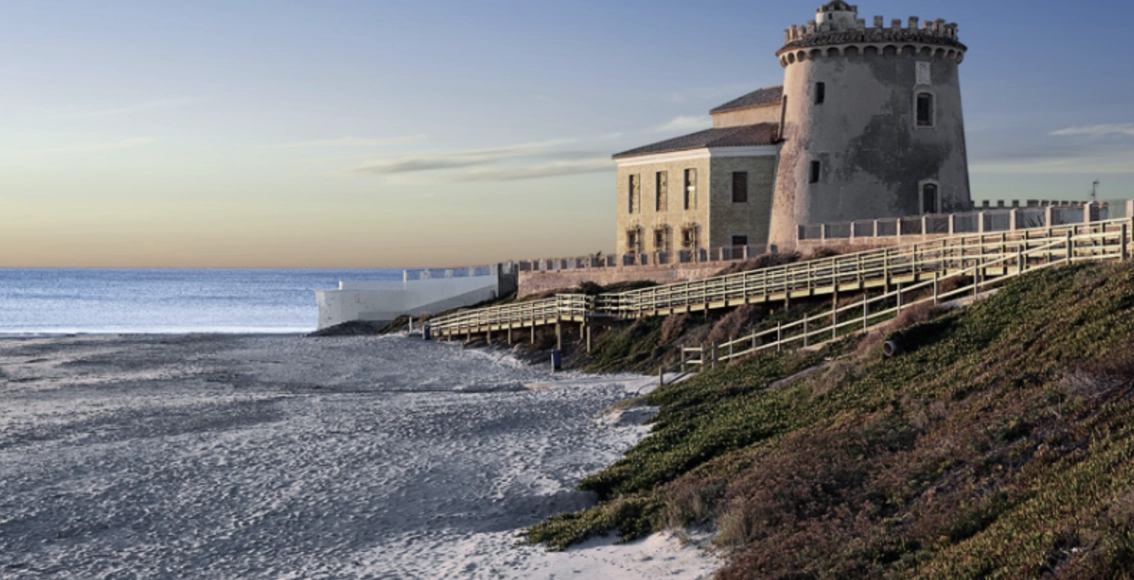 Coastal tower by the serene beach - Torre de La Horadada