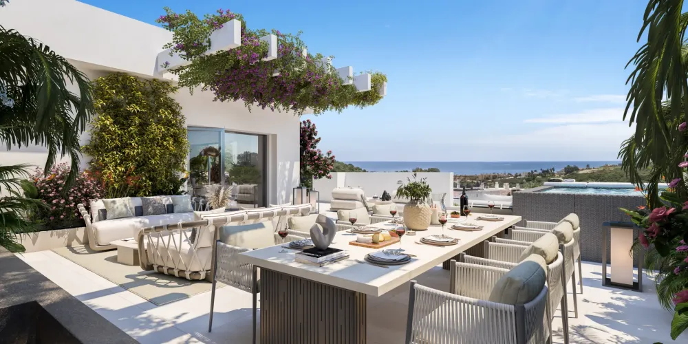 Penthouse avec 3 chambres et vue sur la mer à Casares Golf