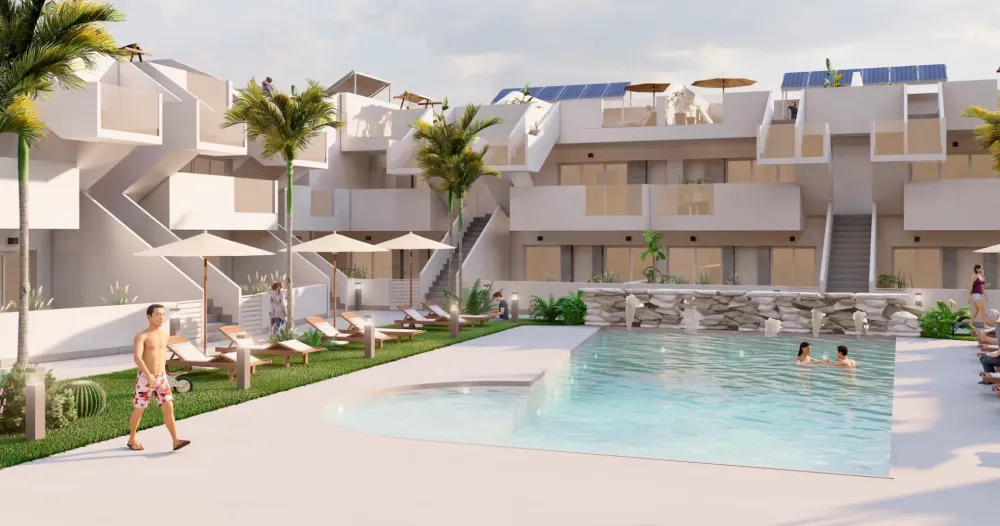 Begane grond appartement te koop in exclusief nieuw resort in Roldan