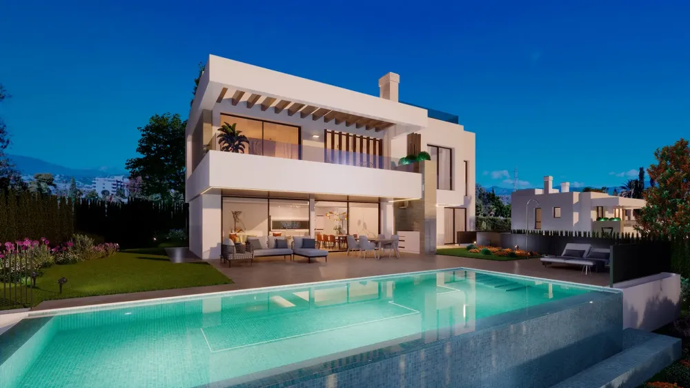 Luxury villa with private pool and rooftop solarium for sale in Estepona’s Atalaya area