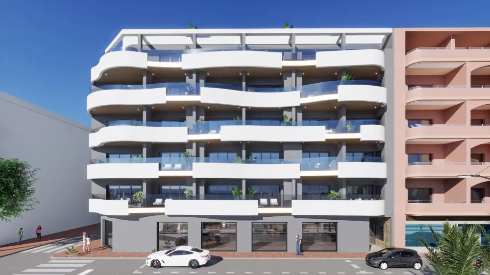 Penthouse met 2 slaapkamers te koop, op 130 m van het strand in Torrevieja
