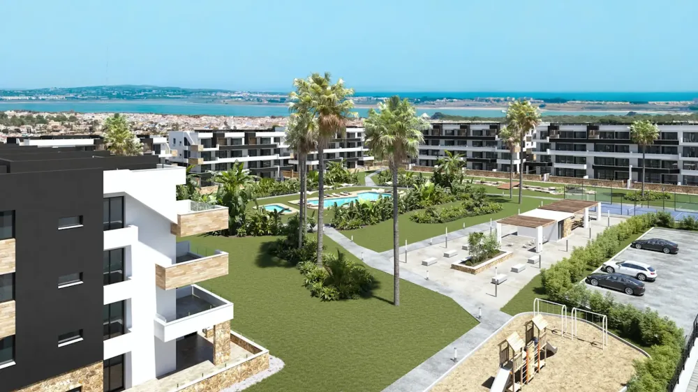 VOLLEDIG GEMEUBILEERD! Penthouse met 2 slaapkamers en solarium te koop in La Hoya, Torrevieja