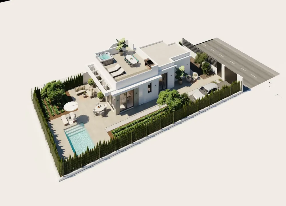 Villa mit 2 Schlafzimmern und Solarium im Hacienda del Álamo Golf Resort