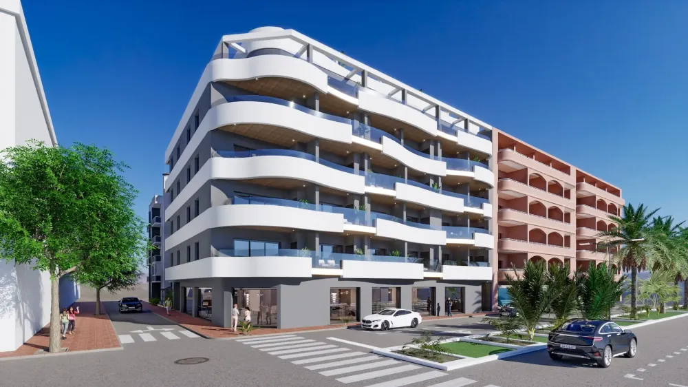 Modern 2 bedroom apartment for sale just 130m from the beach in Torrevieja