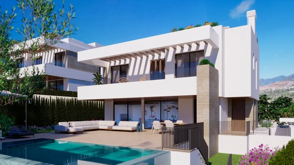 Luxury villa with private pool and rooftop solarium for sale in Estepona’s Atalaya area