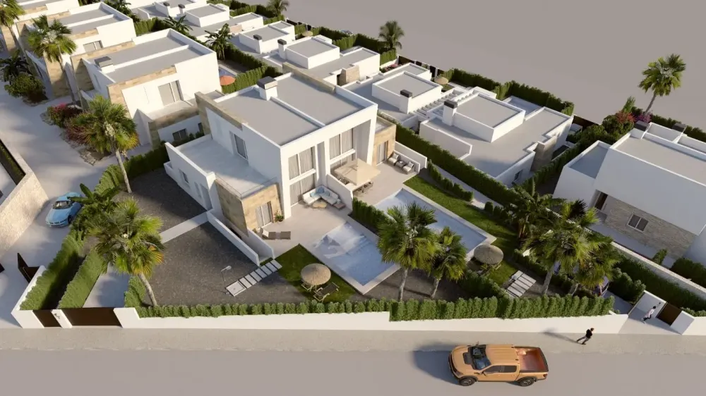 Doppelhaushälfte mit Keller zu verkaufen in La Finca Golf, Algorfa