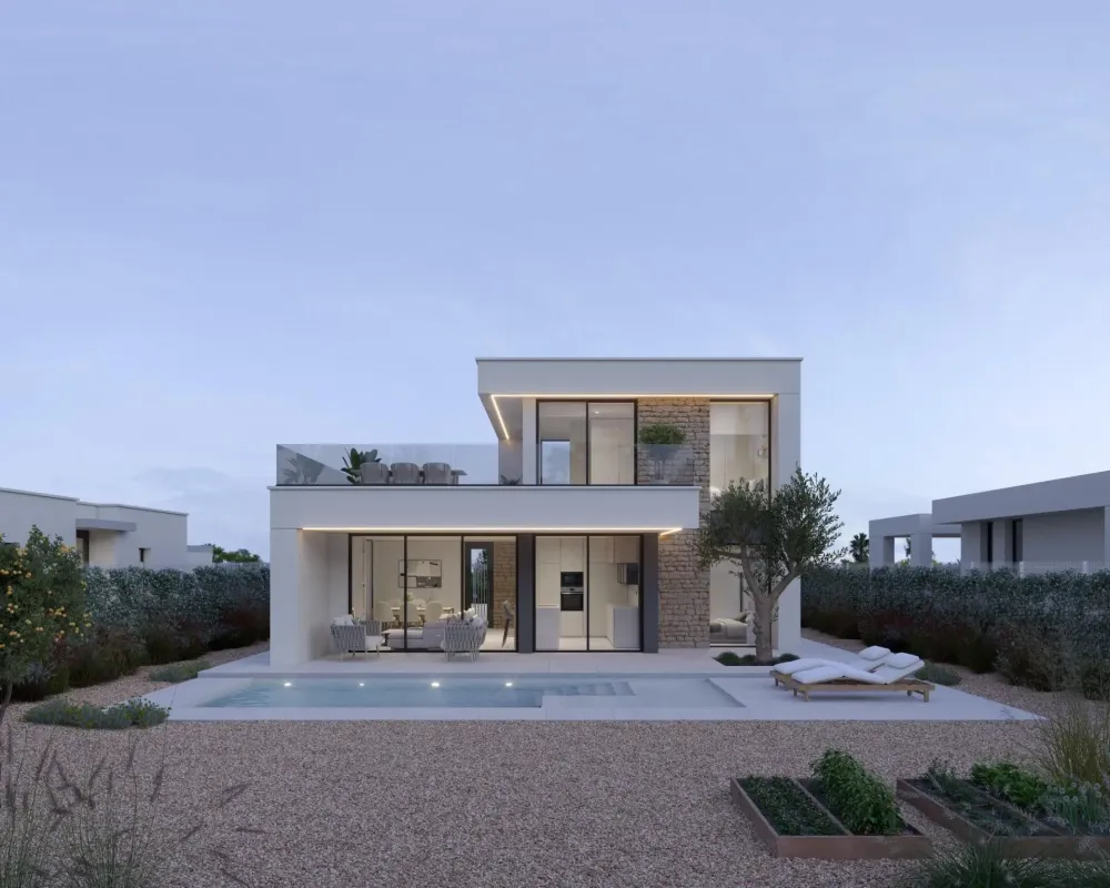 Exklusive Golfvillen in erster Meereslinie in Hacienda del Álamo, Costa Cálida