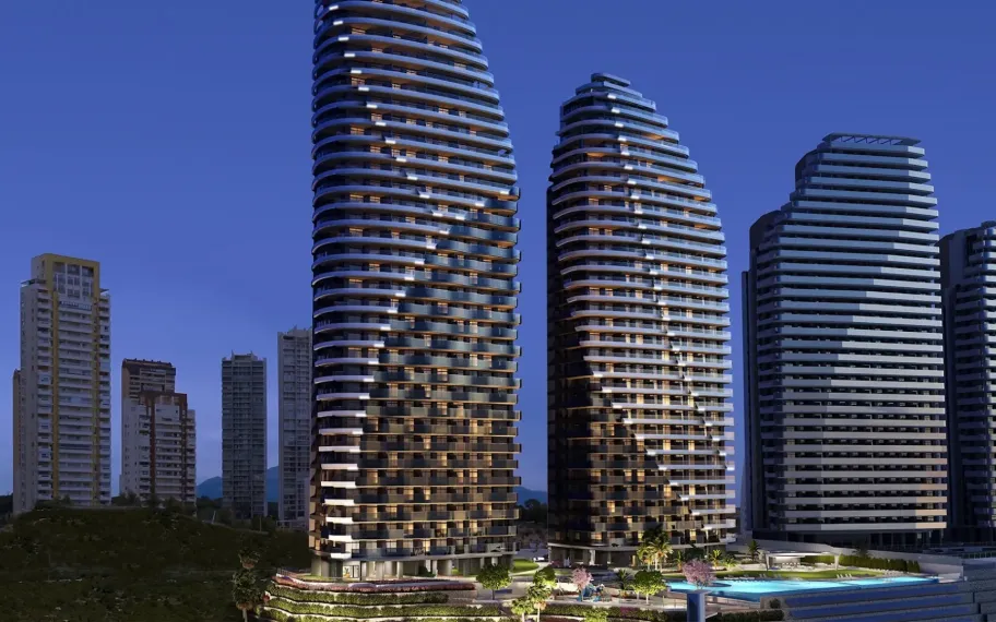 Neue Wohnung zu verkaufen mit 3 Schlafzimmern und nur 50m vom Poniente Strand, Benidorm