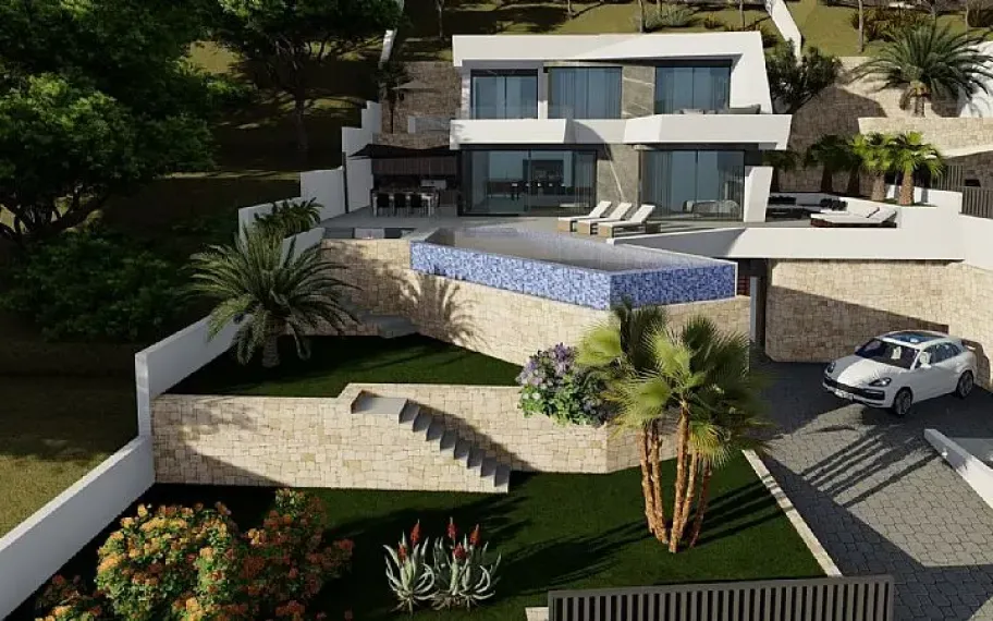 Luxusvilla zum Verkauf in Calpe mit Panoramablick auf das Meer