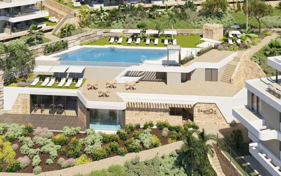 Luxe appartement met panoramisch uitzicht op zee te koop in Mijas