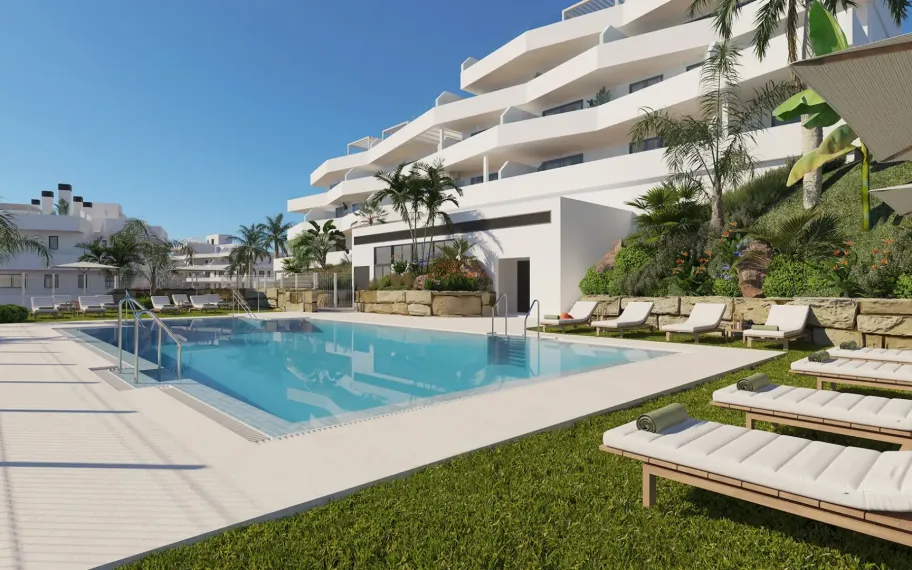 Stijlvol appartement met zeezicht te koop in Estepona, Costa del Sol