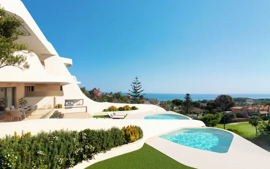 Luxuriöse Wohnung mit Meerblick und privatem Pool in exklusiver Anlage in Cabopino, Marbella zu verkaufen