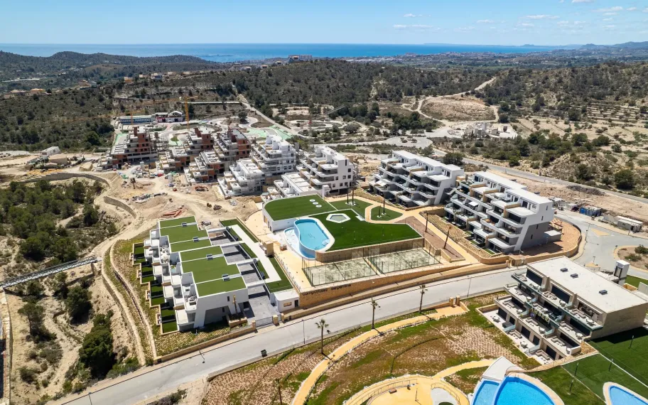 Wohnung mit 3 Schlafzimmern, Meerblick und großer Terrasse in Finestrat zu verkaufen