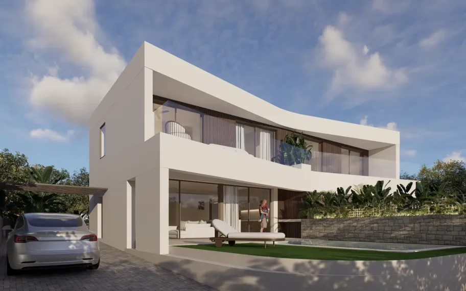 Doppelhaushälfte mit 2 Schlafzimmern und privatem Pool zum Verkauf in Gran Alacant