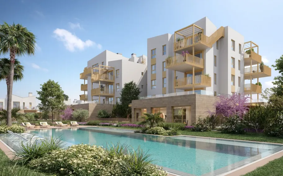 Modern appartement te koop met geweldige gemeenschappelijke voorzieningen en strandclub in de buurt van Denia