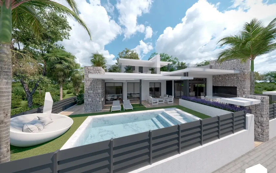 Exklusive Villa mit Untergeschoss, Dachterrasse und zwei Swimmingpools in Santa Rosalía