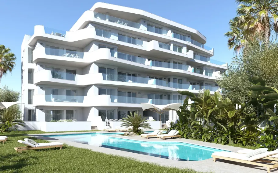 VOLLEDIG GEMEUBILEERD! Toeristisch penthouse in Mil Palmeras met zeezicht, 200 m van het strand
