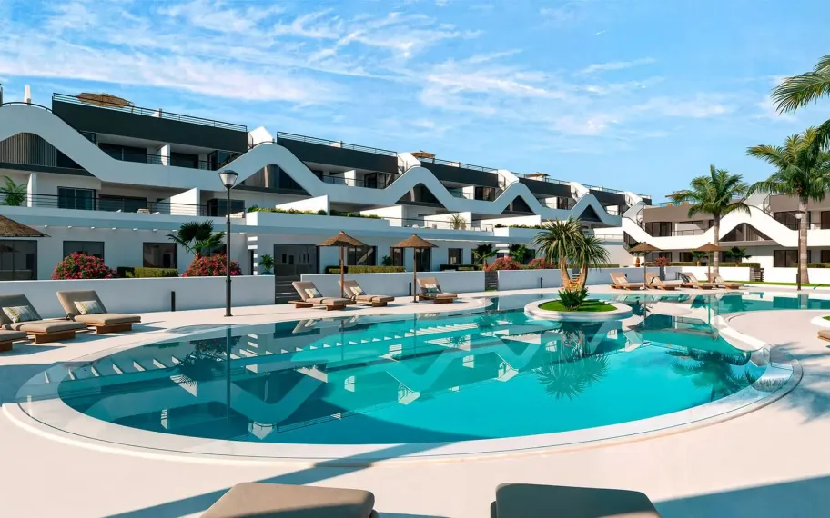 Appartementen met 2 slaapkamer en ruim terras te koop in Alfaz del Pi