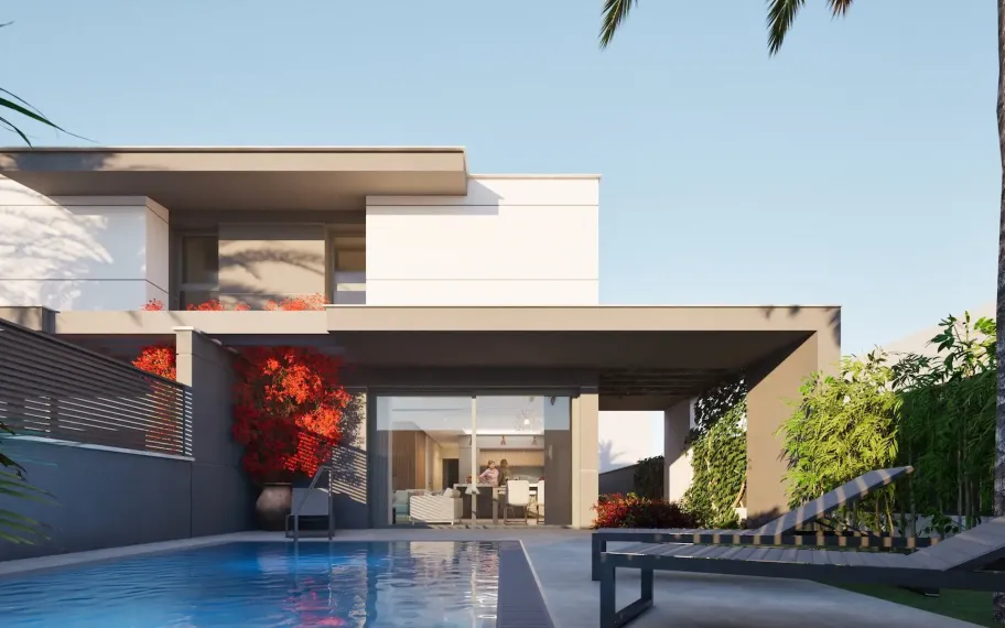 Moderne geschakelde villa met privézwembad in Los Nietos, Mar Menor