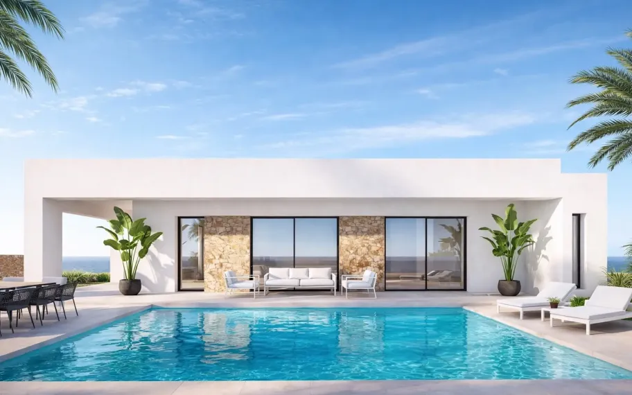 Moderne villa met zeezicht te koop in Finestrat-Benidorm