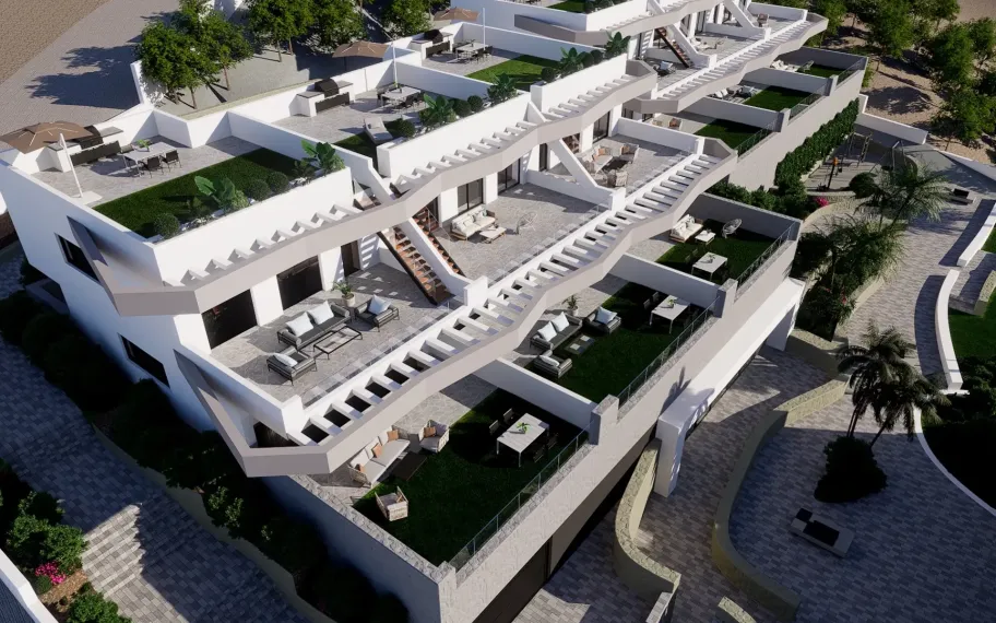 Apartments with private solarium and sea views in Balcon de Finestrat