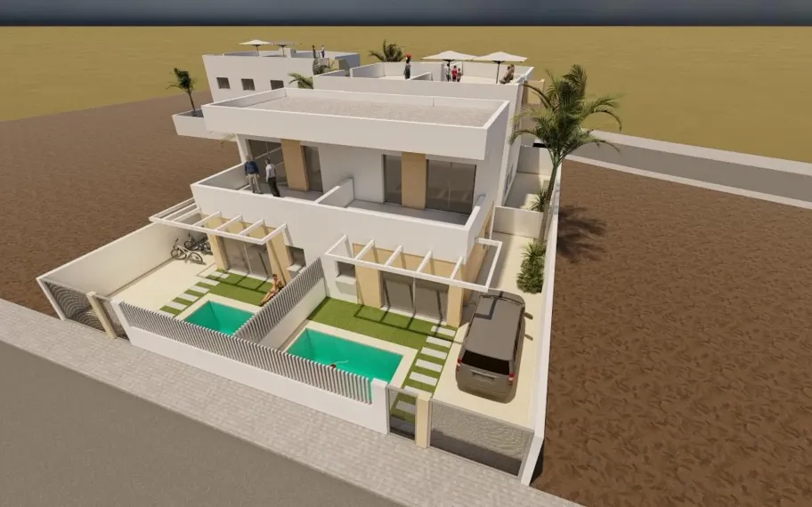 Semi-detached new-build home 200 meters from the sea in Puerto de Mazarrón