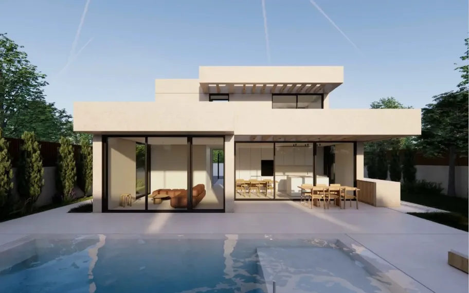 Luxuriöse Neubauvilla mit Meerblick in Polop zu verkaufen