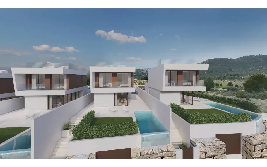 Villa avec vue sur la mer entourée de nature et de style à Finestrat