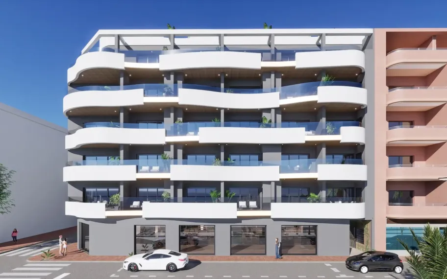 Penthouse de 2 chambres à vendre, à 130 m de la plage à Torrevieja