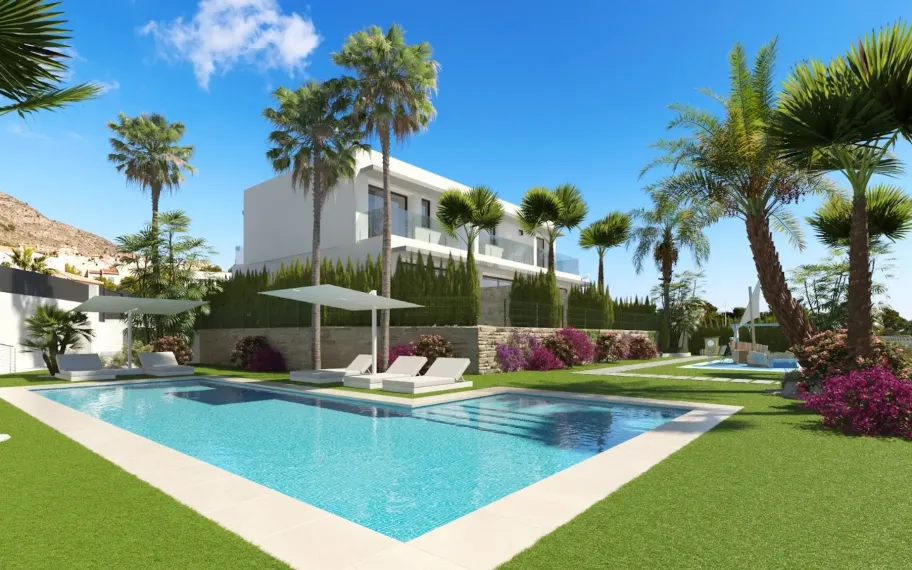 Villa jumelée exclusive avec vues spectaculaires à vendre à Finestrat