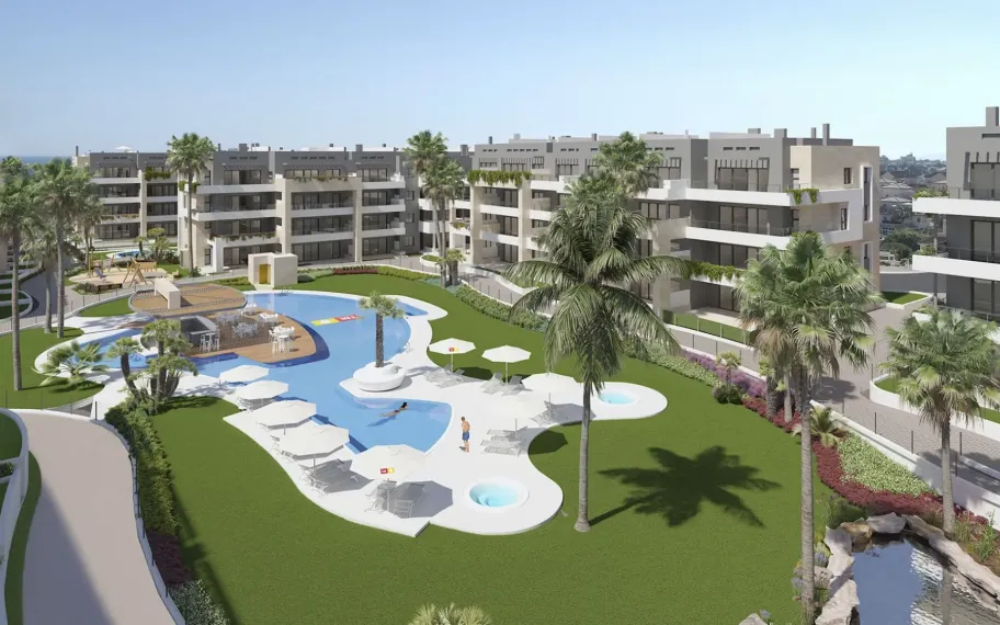Modernes Apartment am Strand in privater Anlage zu verkaufen in Playa Flamenca, Orihuela Costa