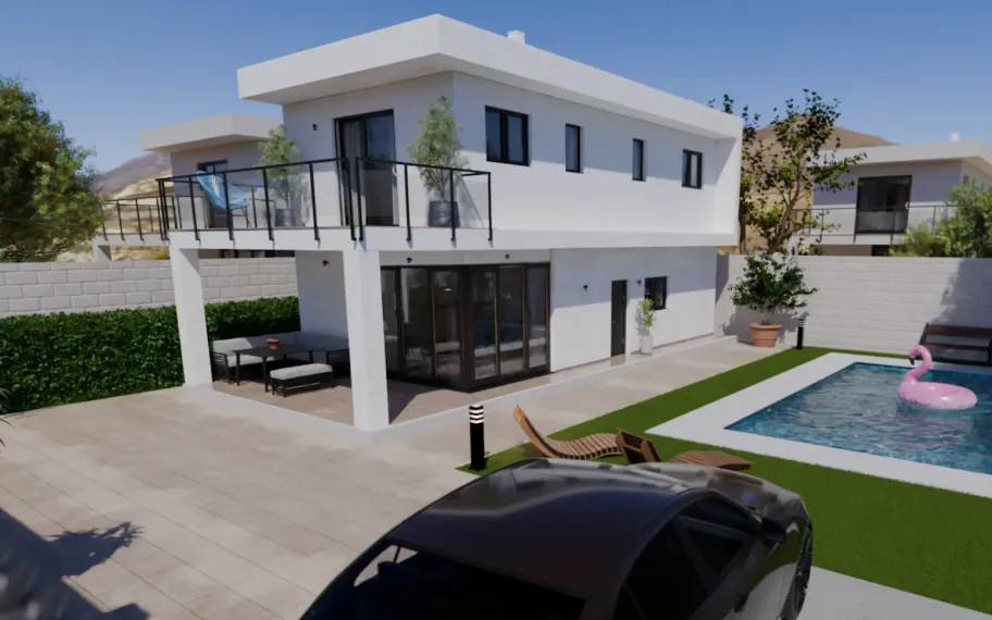 Contemporary 4 bedroom villa with pool for sale in Gran Alacant