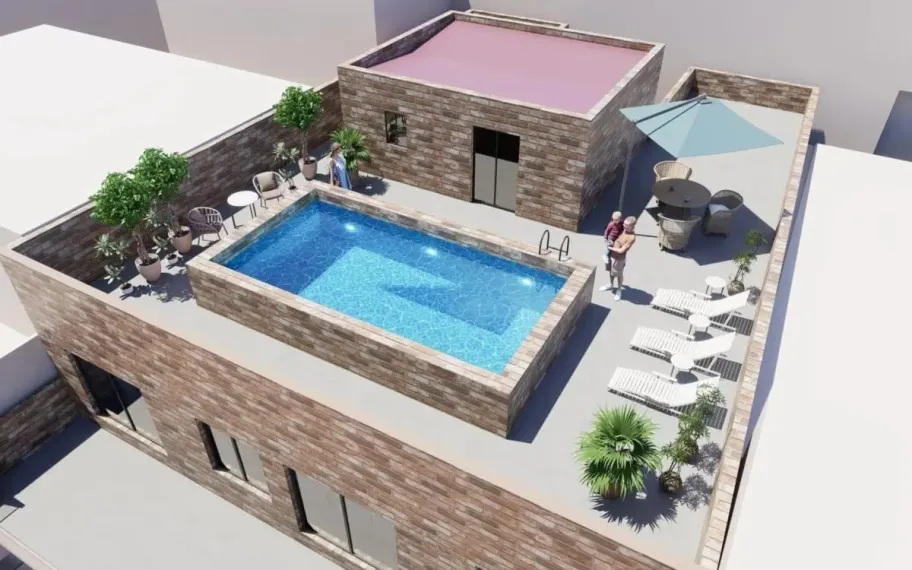 Penthouse for sale in Torrevieja with a rooftop terrace and pool