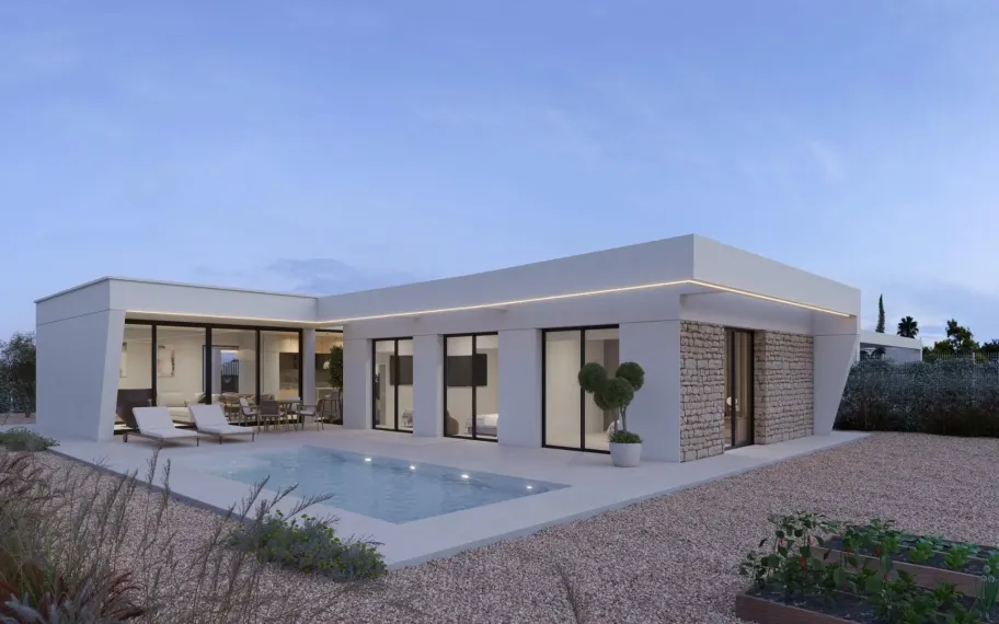 Exklusive Golfvillen in erster Meereslinie in Hacienda del Álamo, Costa Cálida