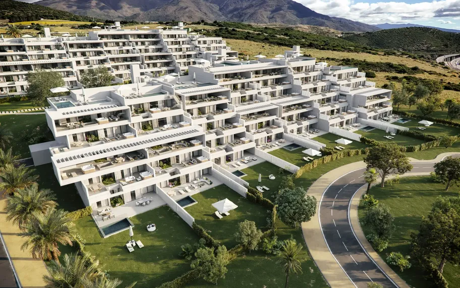 38 modern apartments and penthouses with 2-4 bedrooms in Alcazaba Lagoon, Casares