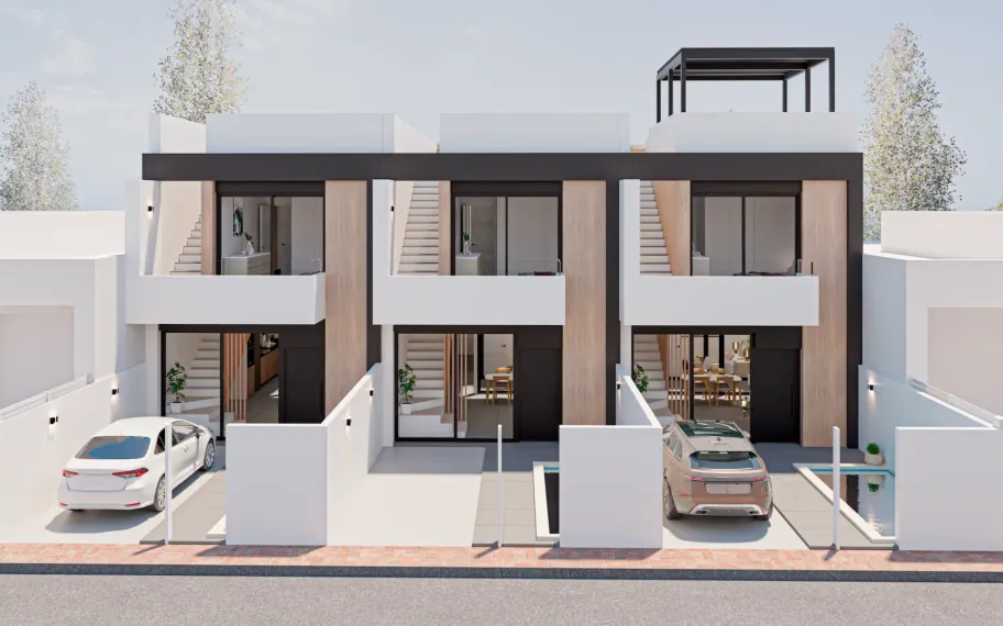 3 modern townhouses in San Pedro del Pinatar – Mediterranean living with a contemporary touch