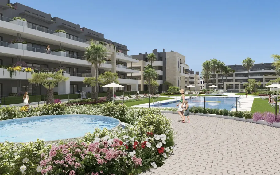 Modern beachside apartments within private complex in Playa Flamenca, Orihuela Costa
