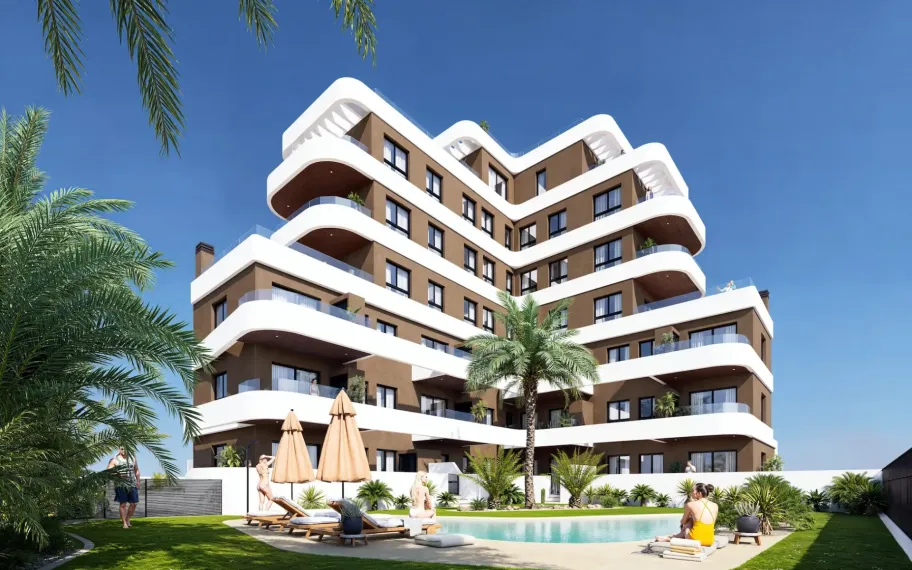 19 Exclusive new apartments for sale just 1.4 km from the beach in Guardamar del Segura