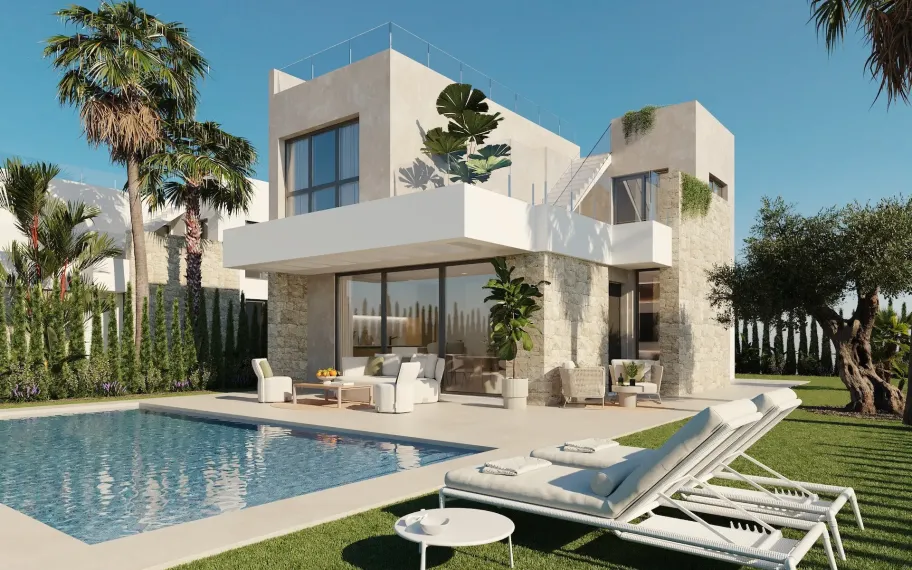 Modern new-build villa for sale with sea views in Finestrat